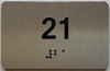 ada apartment number sign silver