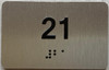 apt number sign silver 21