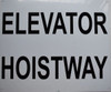 ELEVATOR HOISTWAY - WHITE BACKGROUND  Building  sign