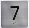 Jamb plate floor number sign