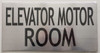 ELEVATOR MOTOR ROOM   BRUSHED ALUMINUM (ALUMINUM S ) Building  sign