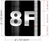 Signage Apartment number 8F  - UNIT NUMBER 8F /SUITE 8F  (BLACK, DOUBLE SIDED TAPE) -Broadway Line