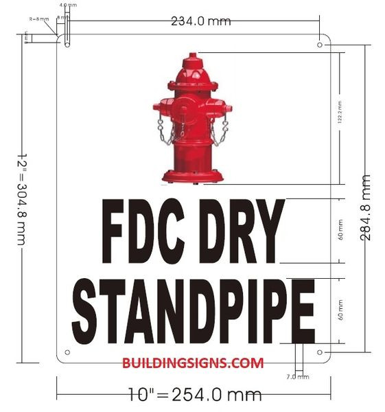 FDC DRY STANDPIPE SIGN