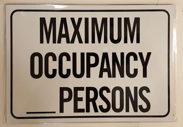 MAXIMUM OCCUPANCY Sign