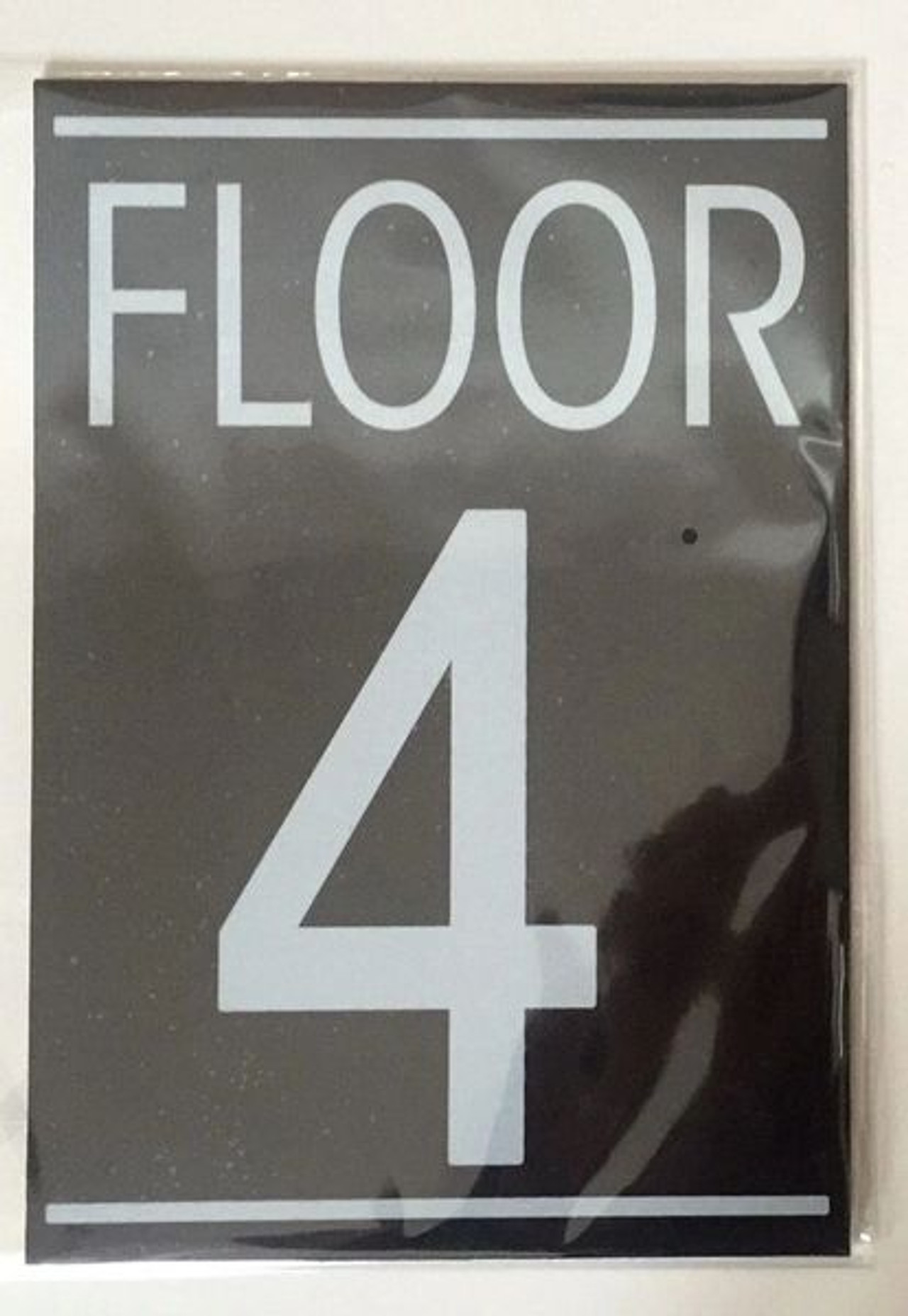 FLOOR NUMBER FOUR (4) Sign