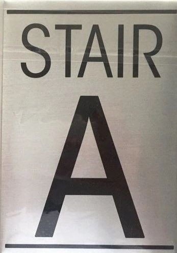 FLOOR NUMBER Sign STAIR A Sign