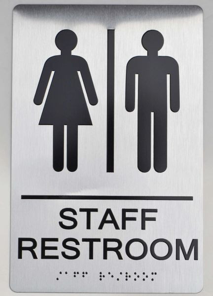 STAFF Restroom Sign ADA Sign -Tactile Signs -The sensation line