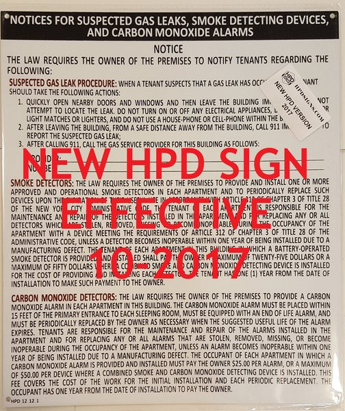 NYC HPD COMBINED NOTICE SIGN 12.12.1