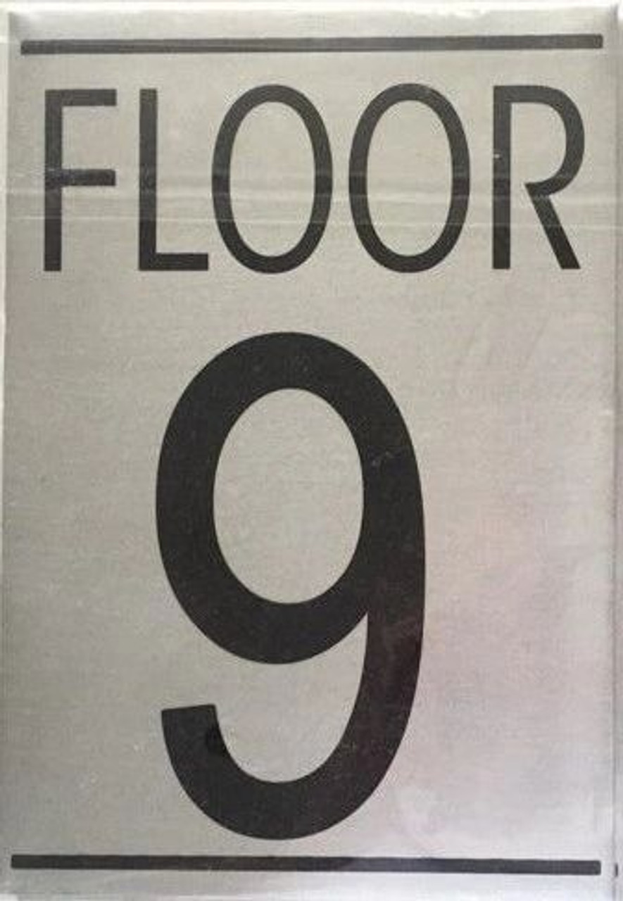 FLOOR NUMBER NINE (9) Sign