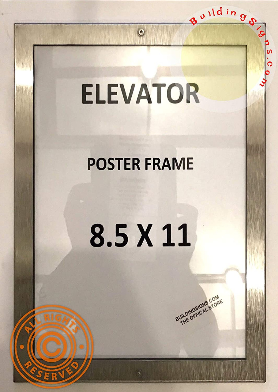 Elevator Poster FRAME (Lockable !!!, Stainless Steel, Heavy Duty