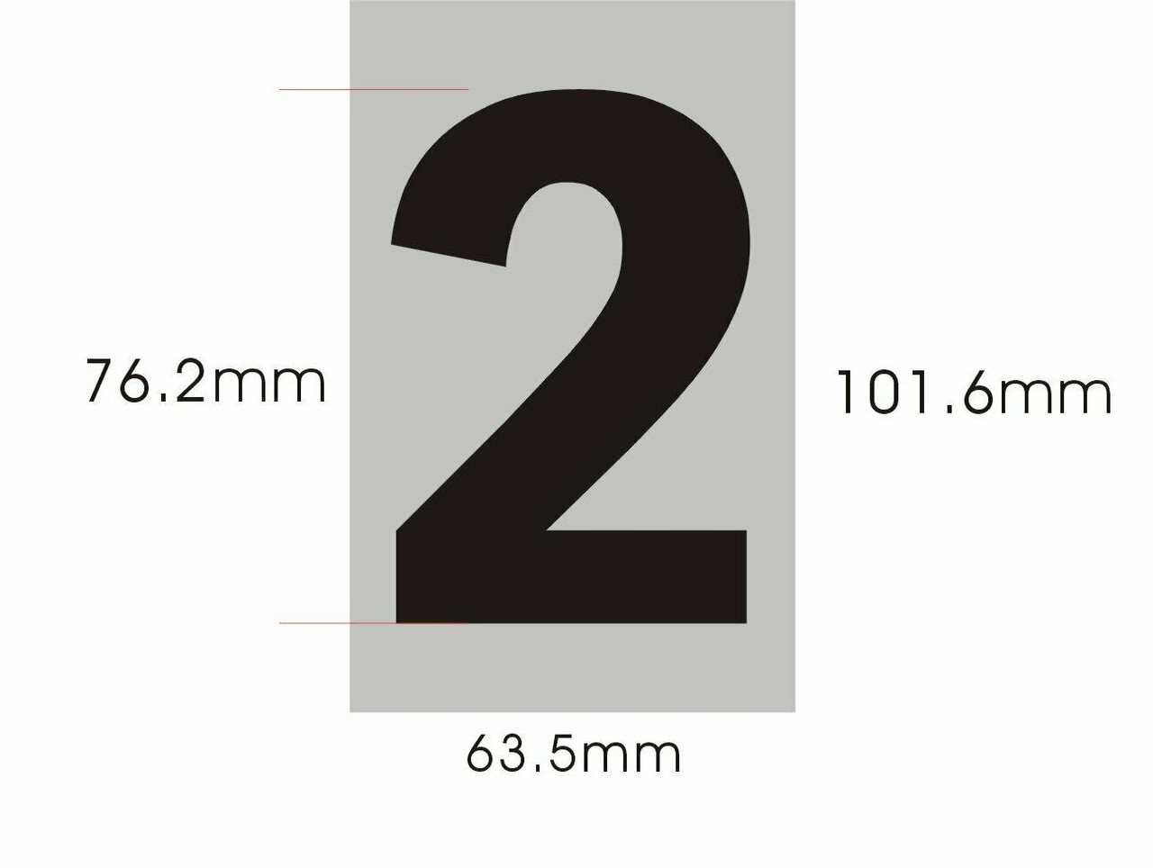 Brush Aluminium, Size 2.5X4 - Porte D'argent lin Apartment Number Sign Two 2 