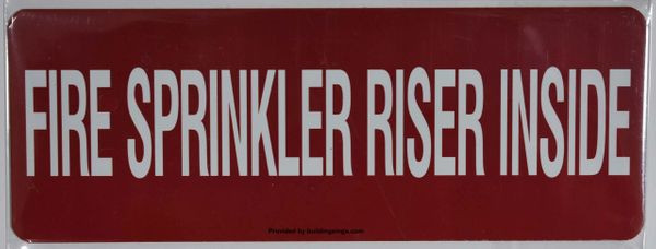 FIRE SPRINKLER RISER INSIDE SIGN