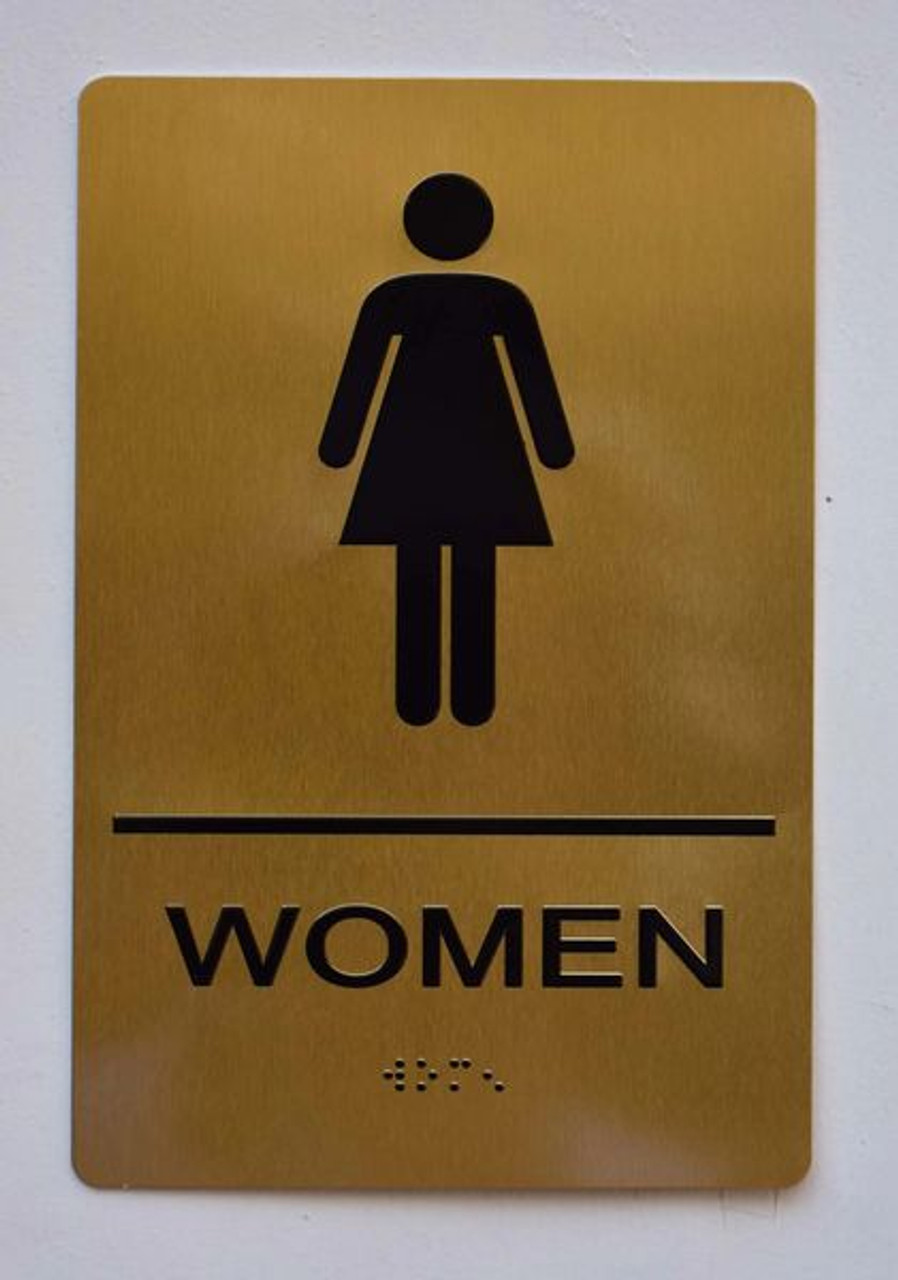Women New Office Sign Plastic Basic Janitors Closet Door//Wall Sign for Men Unisex 3 X 9 Black//Silver.