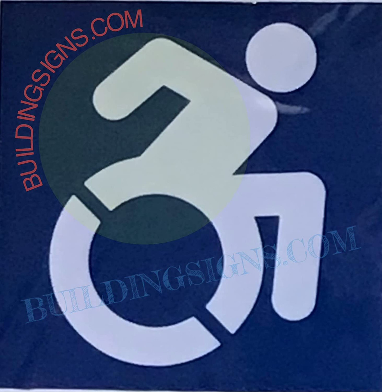 Two (2) pcs Accessible Sticker (Blue, 6x6 INCH, Vinyl Sticker) - HPD ...