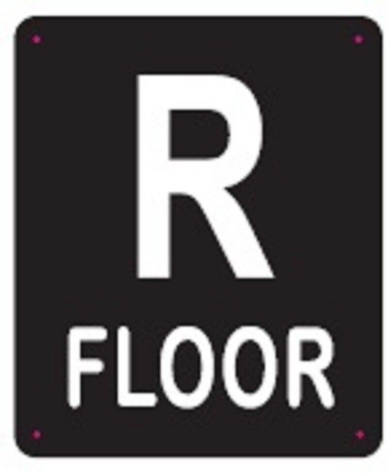 R FLOOR SIGN (10X12,Black Aluminum) - HPD-SIGNS.COM