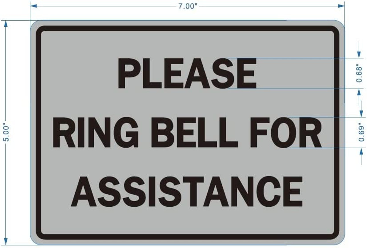Amazon.com : Please Ring Bell for Assistance Sign - Black/Gold - Small :  Office Products