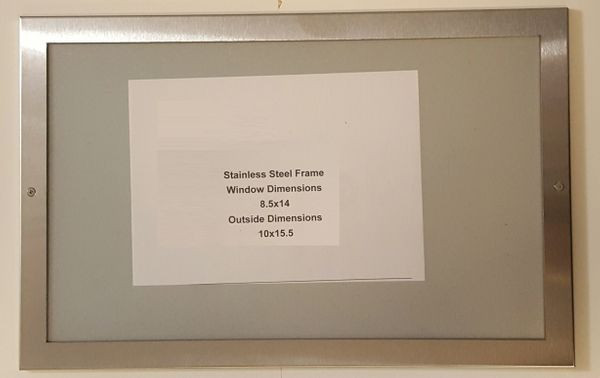 Elevator Certificate Frame Stainless Steel Certificate Frames 8 5x14