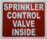 SPRINKLER CONTROL VALVE INSIDE SIGN