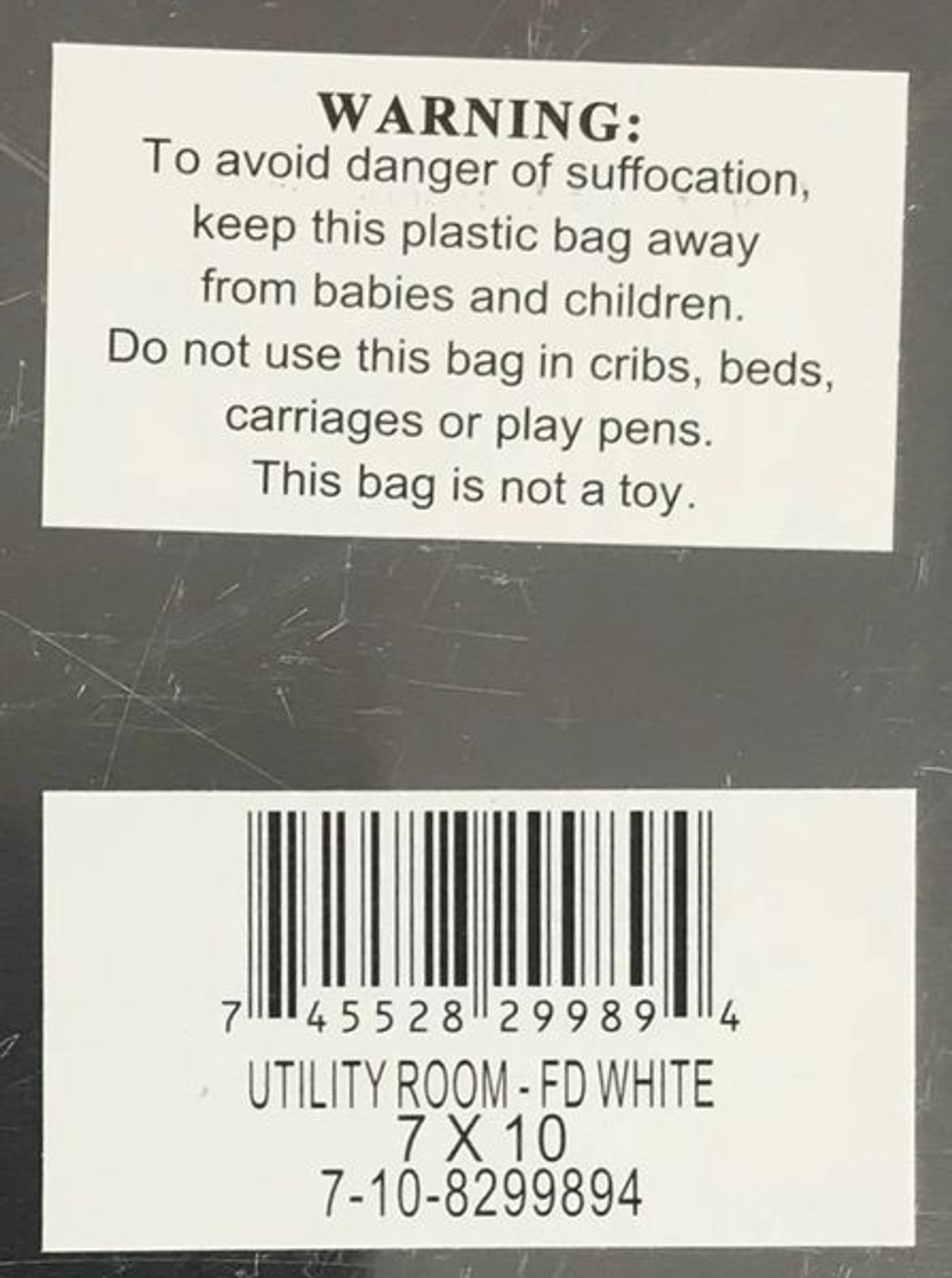 UTILITY ROOM SIGN- REFLECTIVE !!! (White)