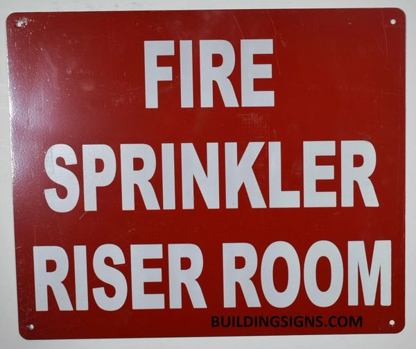 FIRE SPRINKLER RISER ROOM SIGN