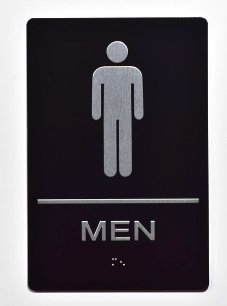 MEN RESTROOM Sign Tactile Signs