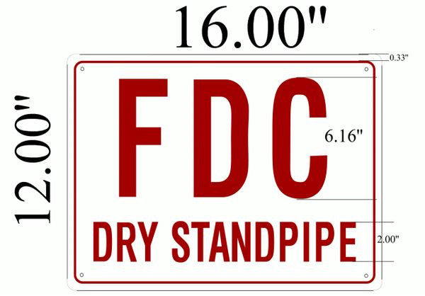 FDC DRY STANDPIPE Sign