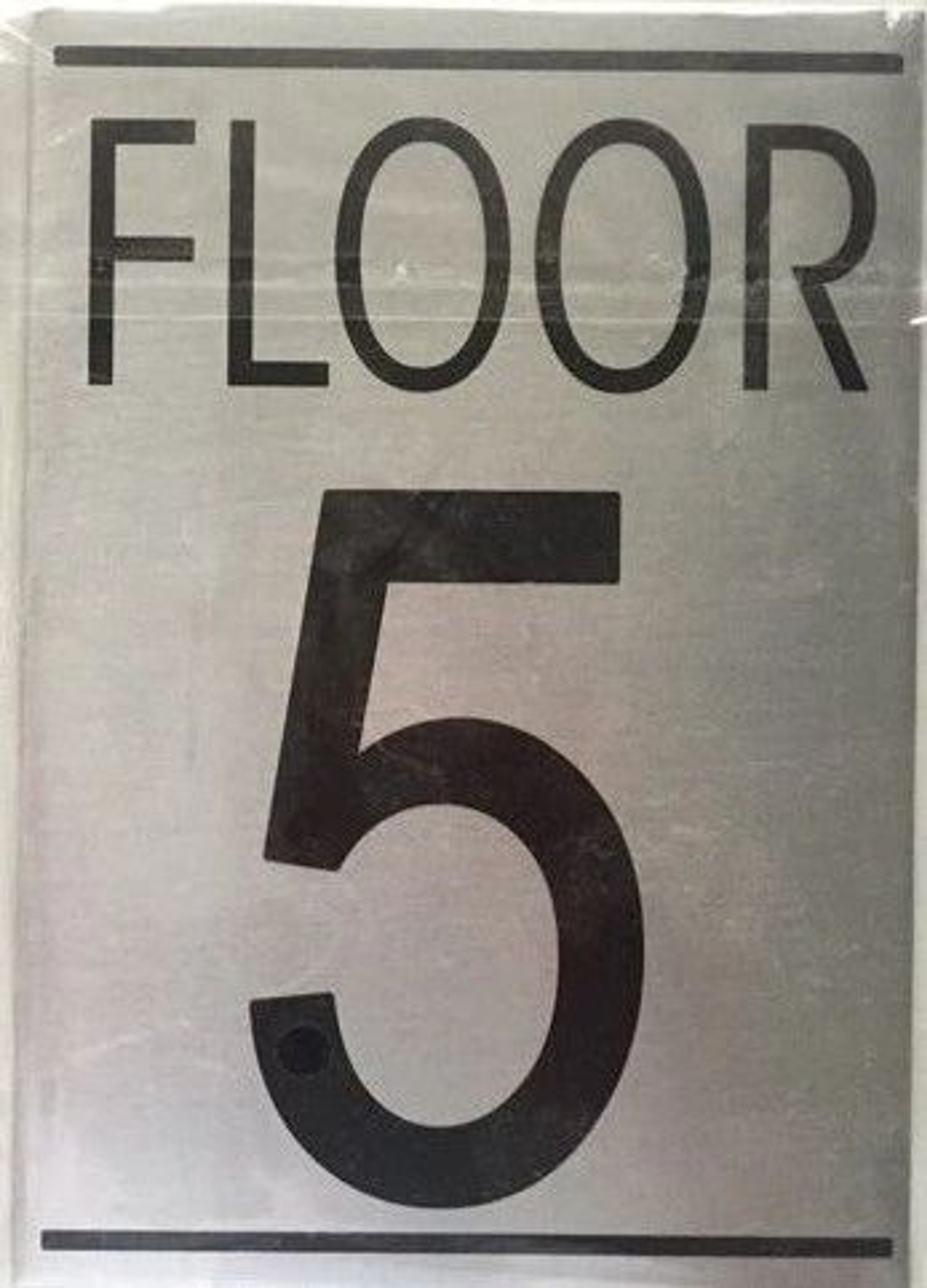 FLOOR NUMBER FIVE (5) Sign