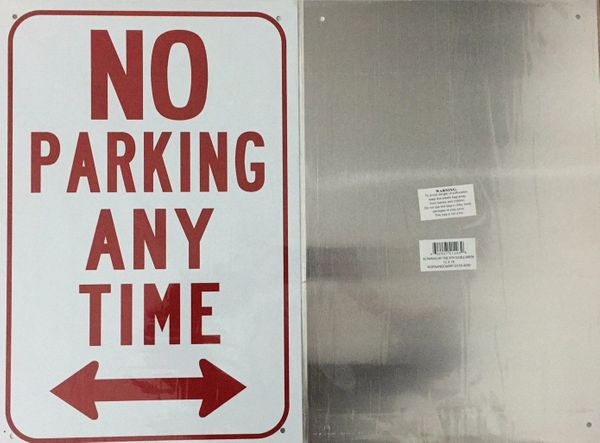 NO PARKING ANY TIME Sign