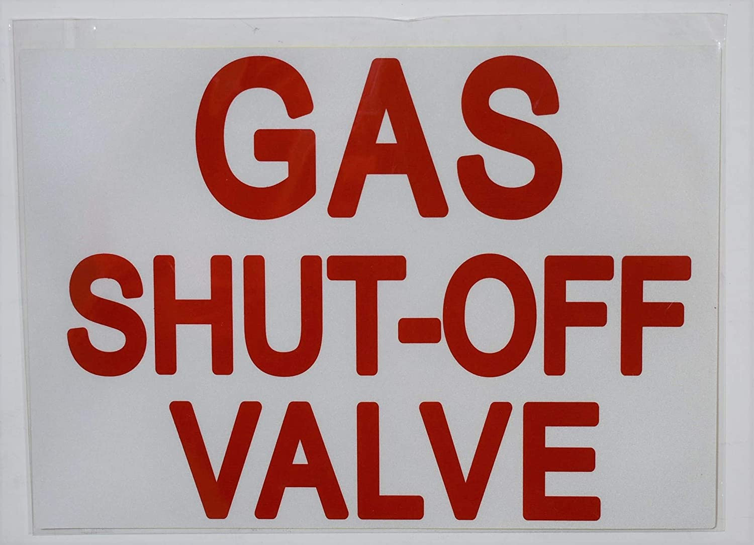 Gas ShutOff Valve Sticker