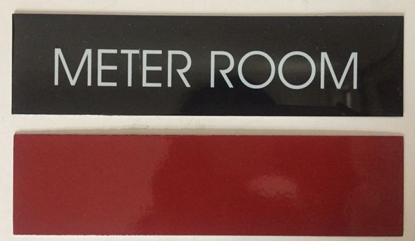 METER ROOM SIGN - BLACK