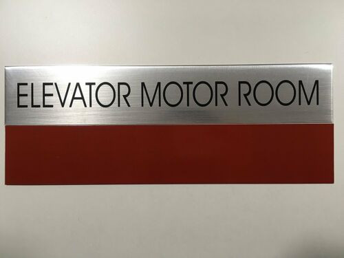 ELEVATOR MOTOR ROOM SIGN (BRUSHED ALUMINUM)