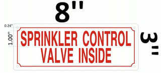 SPRINKLER CONTROL VALVE INSIDE SIGN