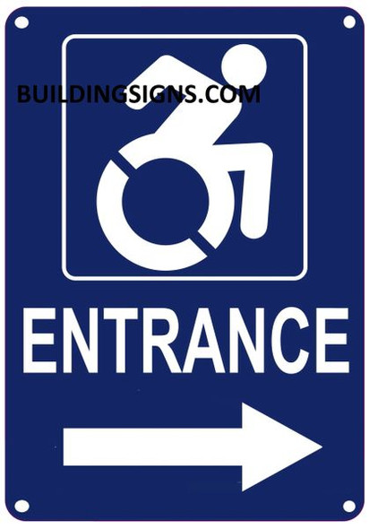 ENTRANCE RIGHT SIGN-  The Pour Tous Blue LINE