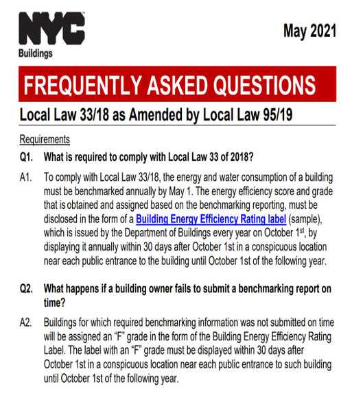 NYC Local Law 33/95 Update – Energy Efficiency poster (pdf file)