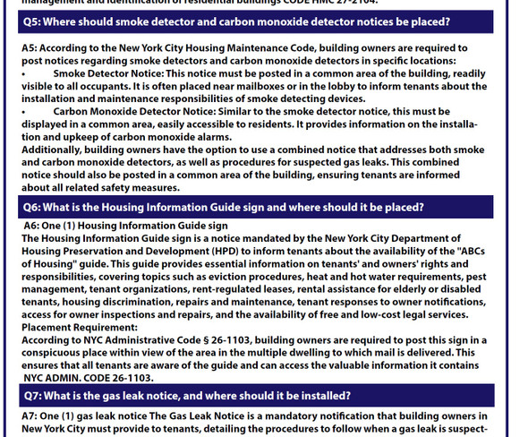 HPD Required Signs Guide Questions & Answers