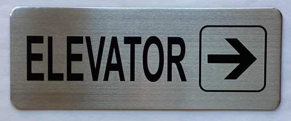 ELEVATOR RIGHT ARROW SIGN
