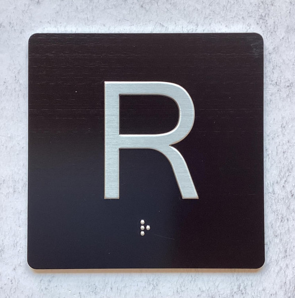 NYC ELEVATOR ROOF R FLOOR SIGN