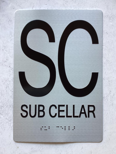 NYC FLOOR NUMBER SUB CELLAR FLOOR SIGN