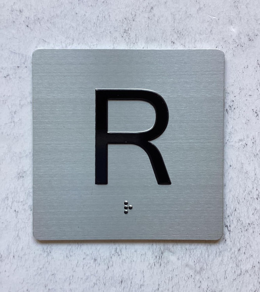 NYC ELEVATOR R FLOOR SIGN