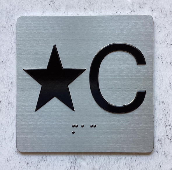 NYC ELEVATOR STAR C FLOOR SIGN