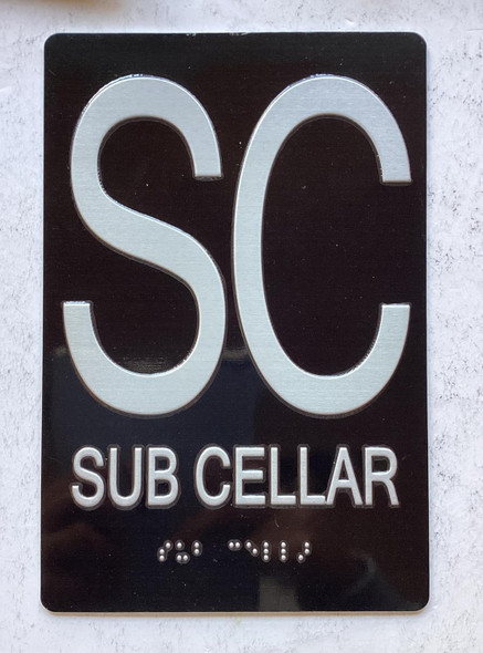NYC FLOOR NUMBER SUB CELLAR FLOOR SIGN