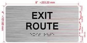 NYC EXIT ROUTE SIGN WITH RAISED LETTERS