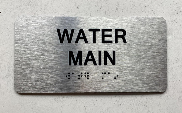 NYC WATER MAIN SIGN WITH RAISED LETTERS
