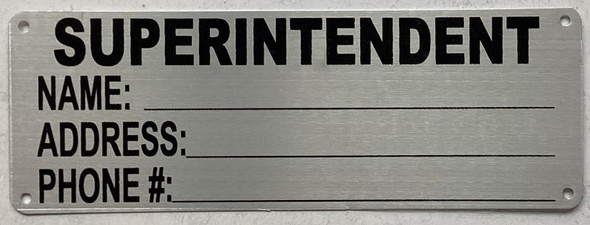 NYC JANITOR NAME/ADDRESS HPD SIGN