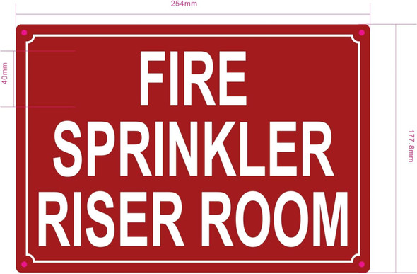 NYC FIRE SPRINKLER RISER ROOM SIGN