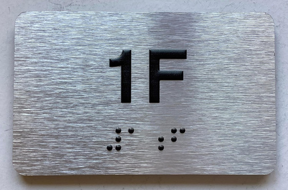 NYC APT NUMBER 1F SIGN-UNIT NUMBER SIGN WITH RAISED LETTERS