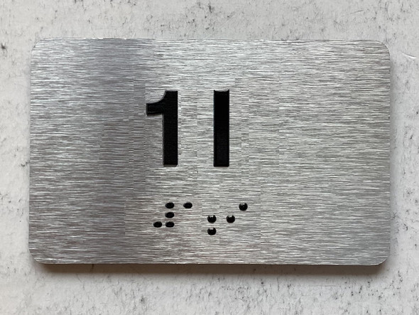 NYC APT NUMBER 1I SIGN-UNIT NUMBER SIGN WITH RAISED LETTERS