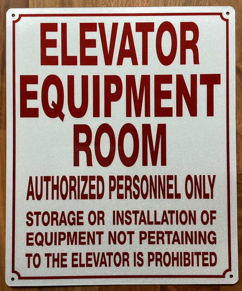 ELEVATOR EQUIPMENT ROOM SIGN