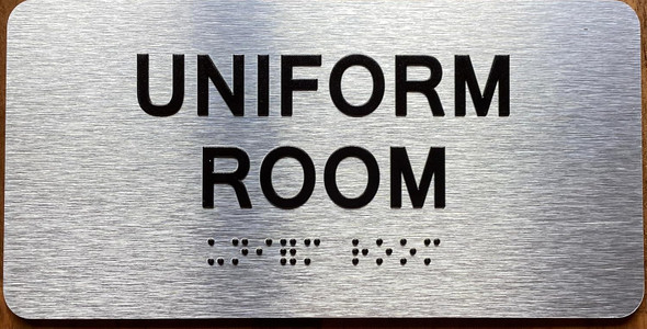 UNIFORM ROOM SIGN WITH RAISED LETTERS