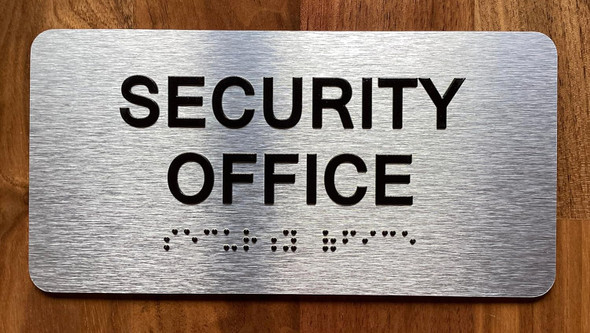 NYC SECURITY OFFICE SIGN WITH RAISED LETTERS